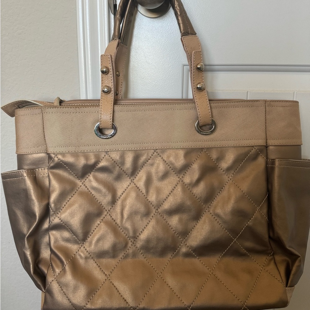 Gold Chanel Tote